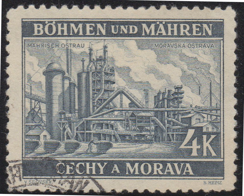 Bohemia and Moravia Scott 36 Color