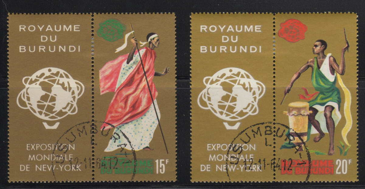 Burundi-1964-Scott93,94 With Left Selvage
