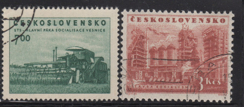 A few of the last stamps issued (May 8th) before the currency reform on June 1st