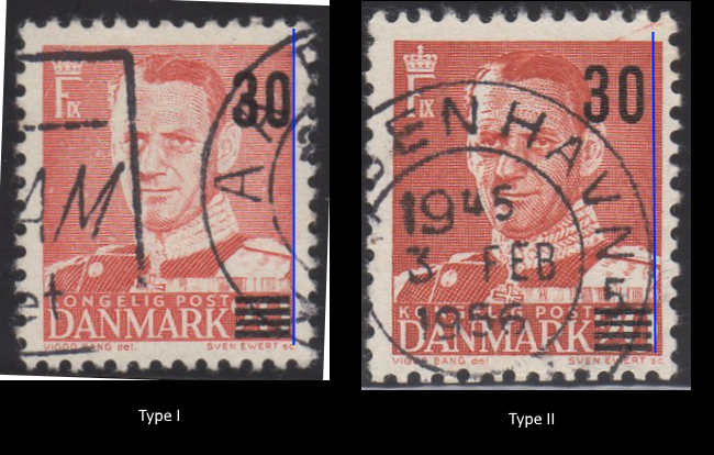 Frederik IX Type I and II Overprints