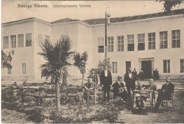 Back of Postcard featuring scene in Valona